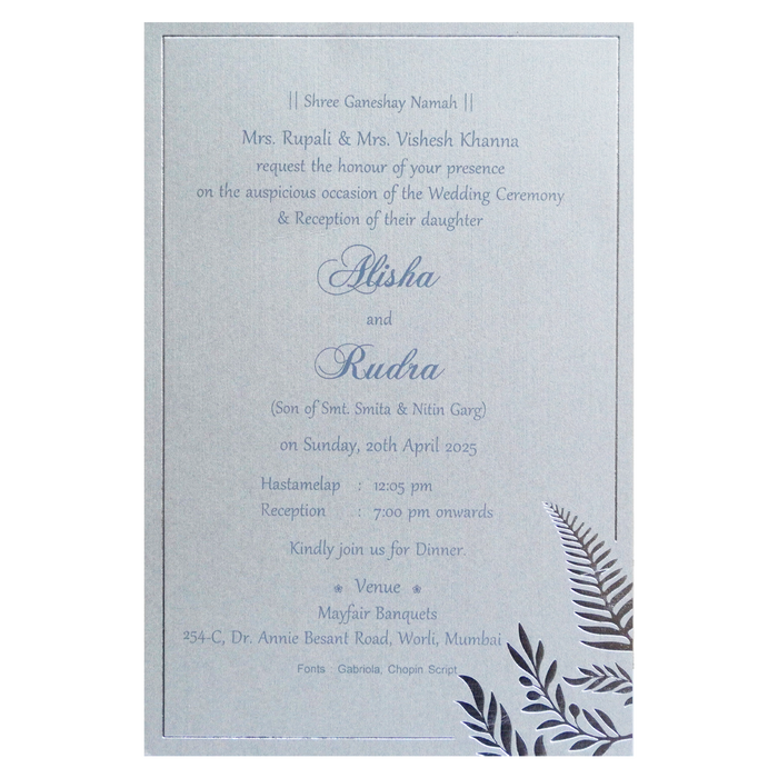 Grey Petal Single Card-King of Cards