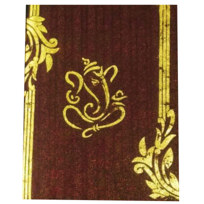 Brown Ganesha Invitation Card
