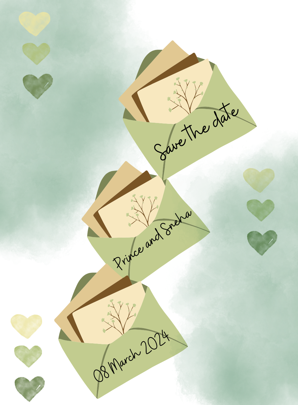 Green Hearts Save The Date-AASAV002