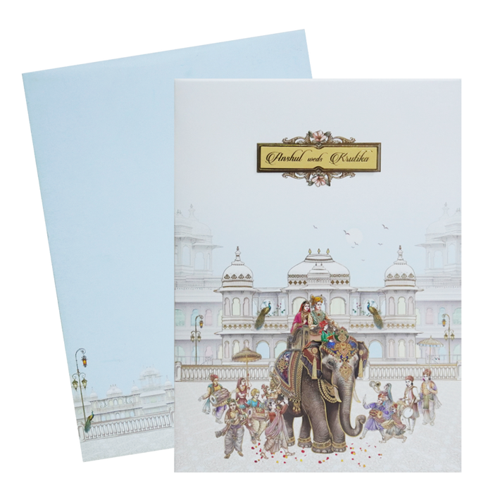 White Elephant Palace Padded Invitation-King of Cards