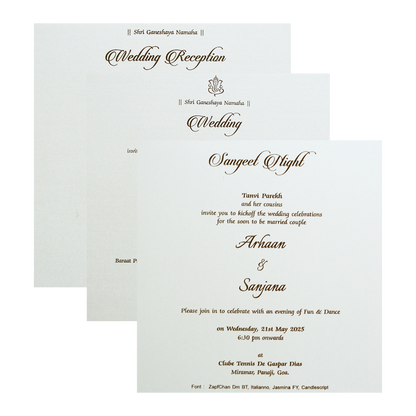 Light Peach Padded Invitation-KRC30450