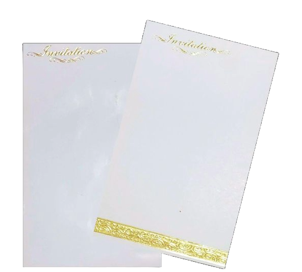White Single Sheet Invitation Card-KNK4345
