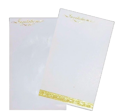 White Single Sheet Invitation Card-KNK4345