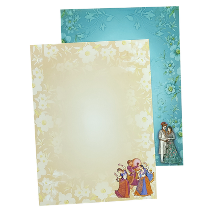 Green Bride Groom Tracing Wedding Card-KNK9702G