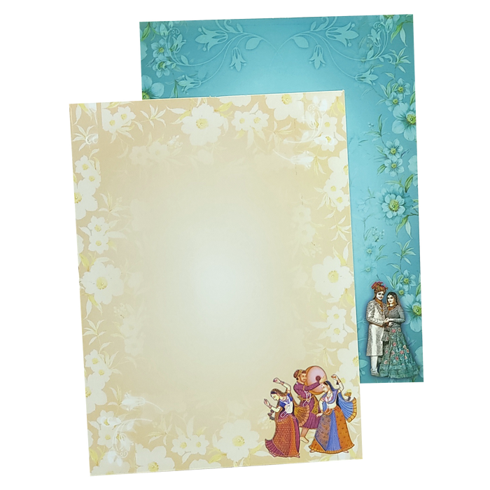 Green Bride Groom Tracing Wedding Card-King of Cards