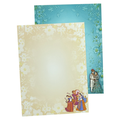 Green Bride Groom Tracing Wedding Card-King of Cards