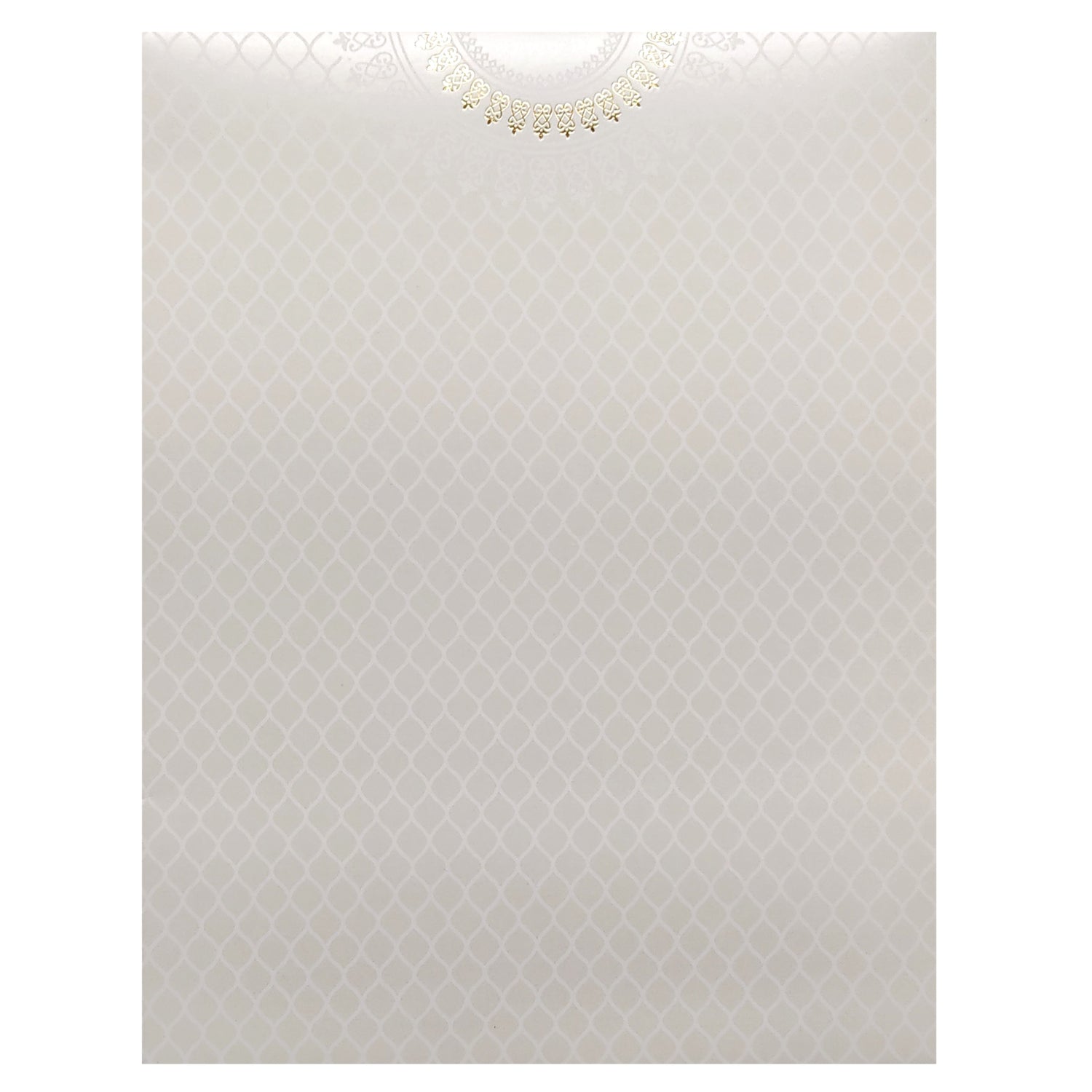 White Embossed Invitation Card-KNK4103W