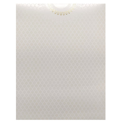 White Embossed Invitation Card-KNK4103W
