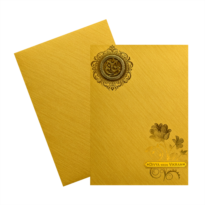 Golden Shimmery Wedding Card-King of Cards