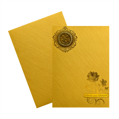 Golden Shimmery Wedding Card-King of Cards