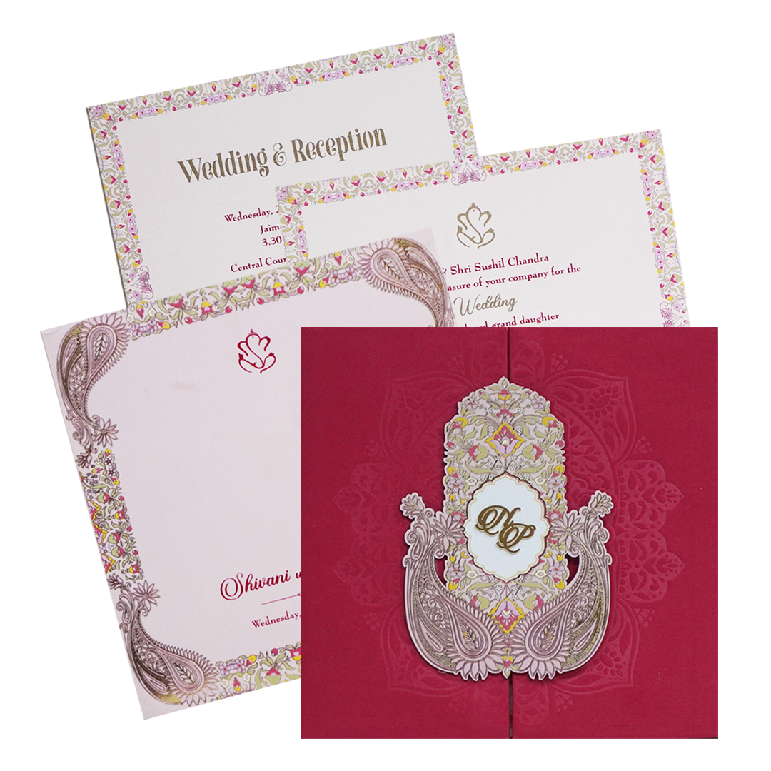 Make your event special with our exclusive Red Soft Fabric Door Marriage Card Design. Shop now! ?WhatsApp Support ?Express Delivery.