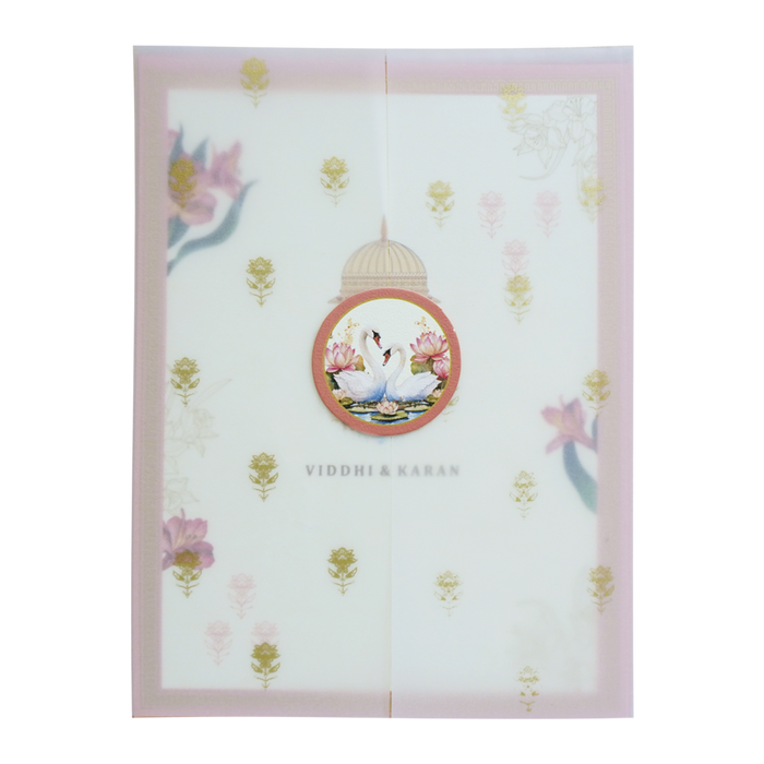 Cream Tracing Sheet Wedding Invitation-King of Cards