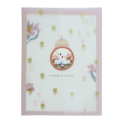 Cream Tracing Sheet Wedding Invitation-King of Cards