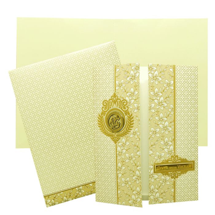 Check out the collection of White door floral Invitation Card at best price. ? Customer Support ? Home Delivery.