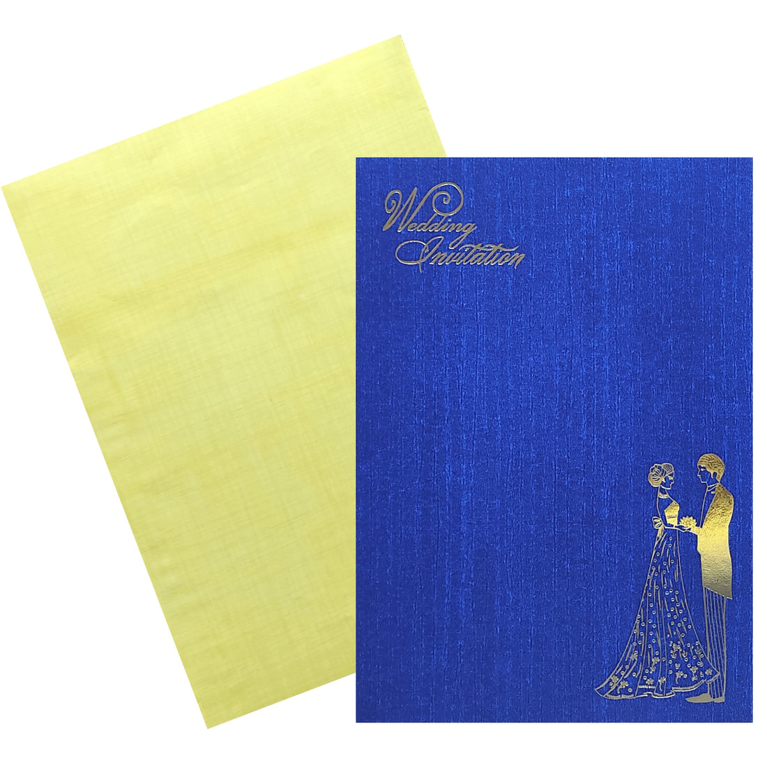 Blue Bride Groom Wedding Card-KNCP827B