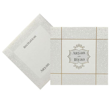 White Invitation Card-King of Cards