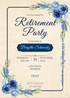 Cream Bloom Retirement Party Invitation-AARTI002