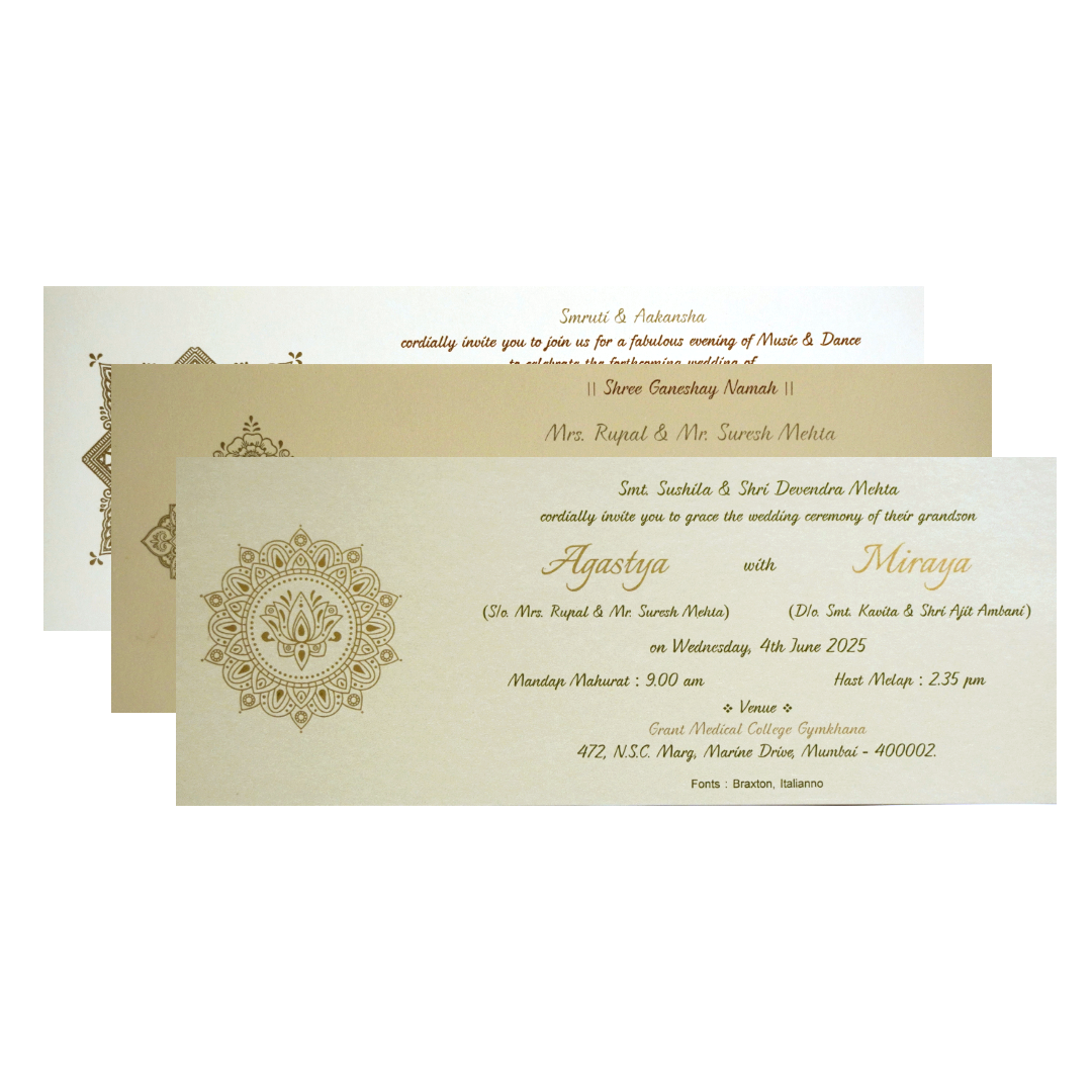 Brown Ganesha Wedding Invitation-KRC30062
