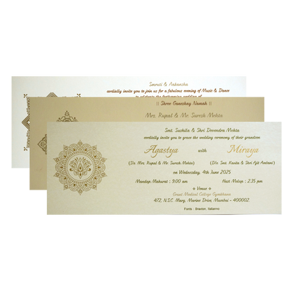 Brown Ganesha Wedding Invitation-KRC30062