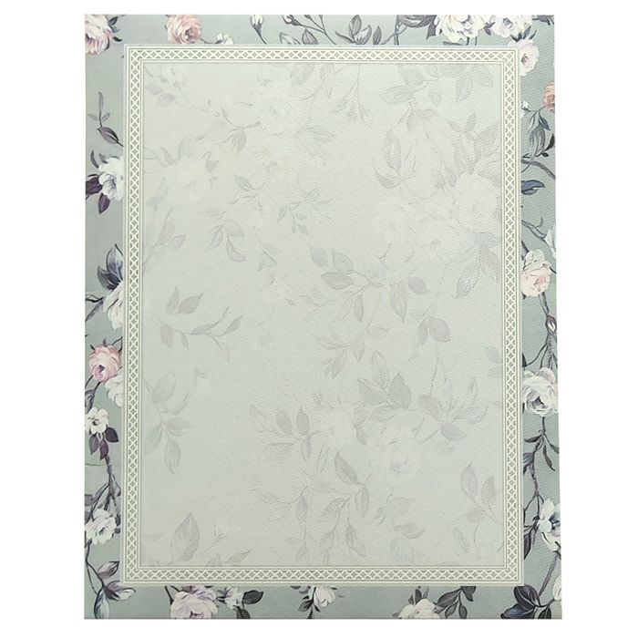 Grey Floral Nameplate Invitation Card-King of Cards