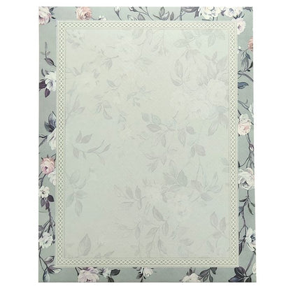 Grey Floral Nameplate Invitation Card-King of Cards