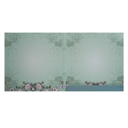 Greyish Blue Wedding Invitation-KNKD8106