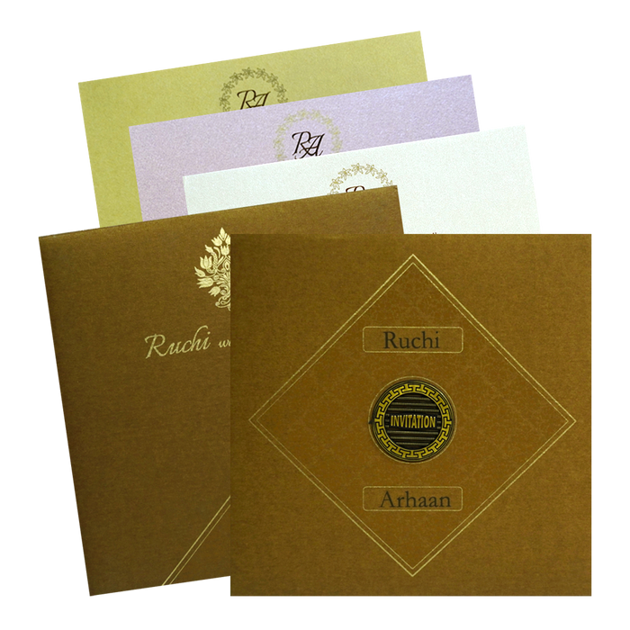 Brown Pattern Wedding Invitation-King of Cards