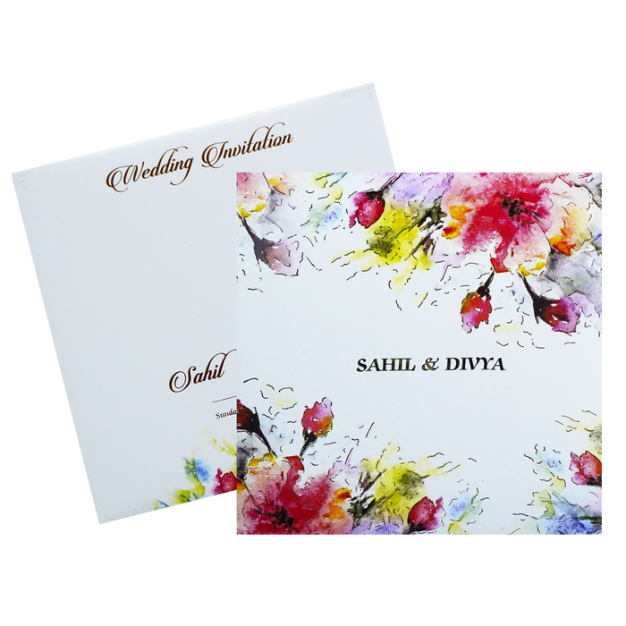 White Padded Invitation Card-King of Cards