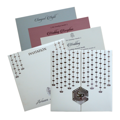 Make your event special with our exclusive White Door Padded Wedding Card. Shop now! ?WhatsApp Support ?Express Delivery.