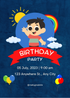 Blue Ribbon Kids Birthday Invitation-AAKBI013