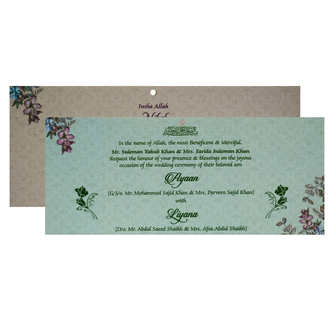 Light Pale Blue MDF invitation-KVN07150