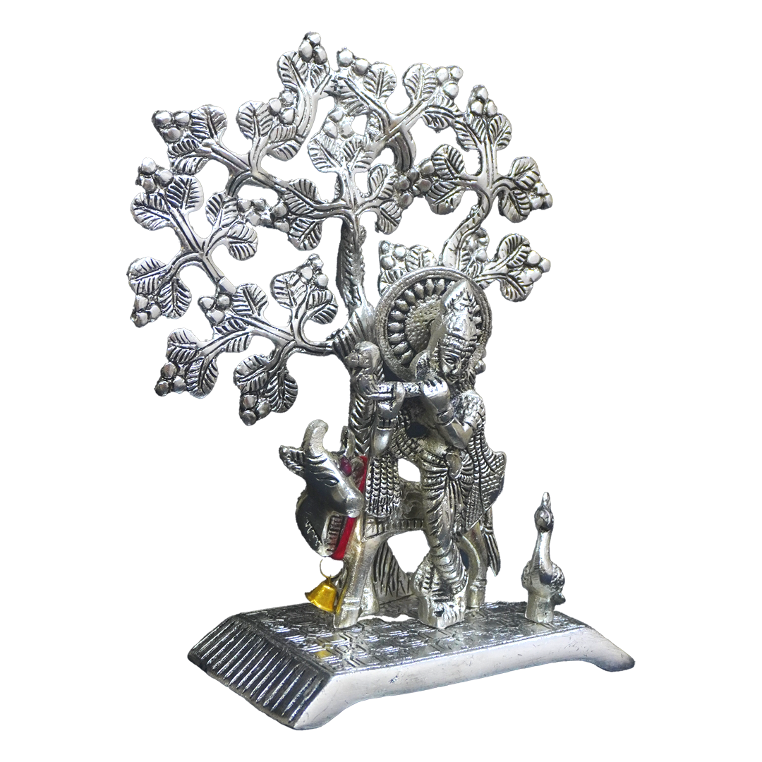 Antique Krishna Idol with Sacred Cow-GRI0630