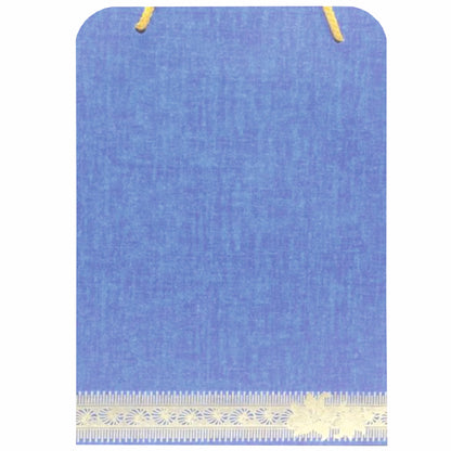 Well Groomed Blue Shading With Gold Ganesha Wedding Card-KNCA209B