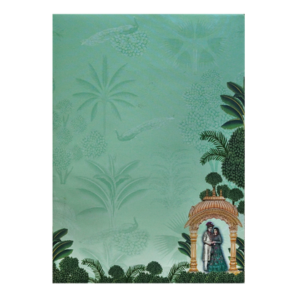 Green Bride and Groom Wedding Card-King of Cards