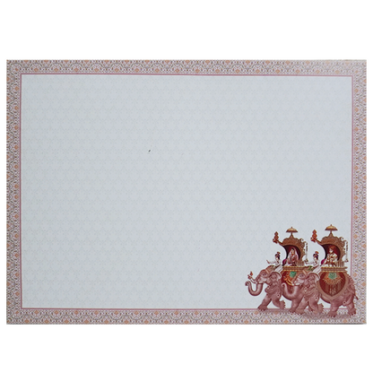 White Door Elephant Wedding Invitation-KAC05090